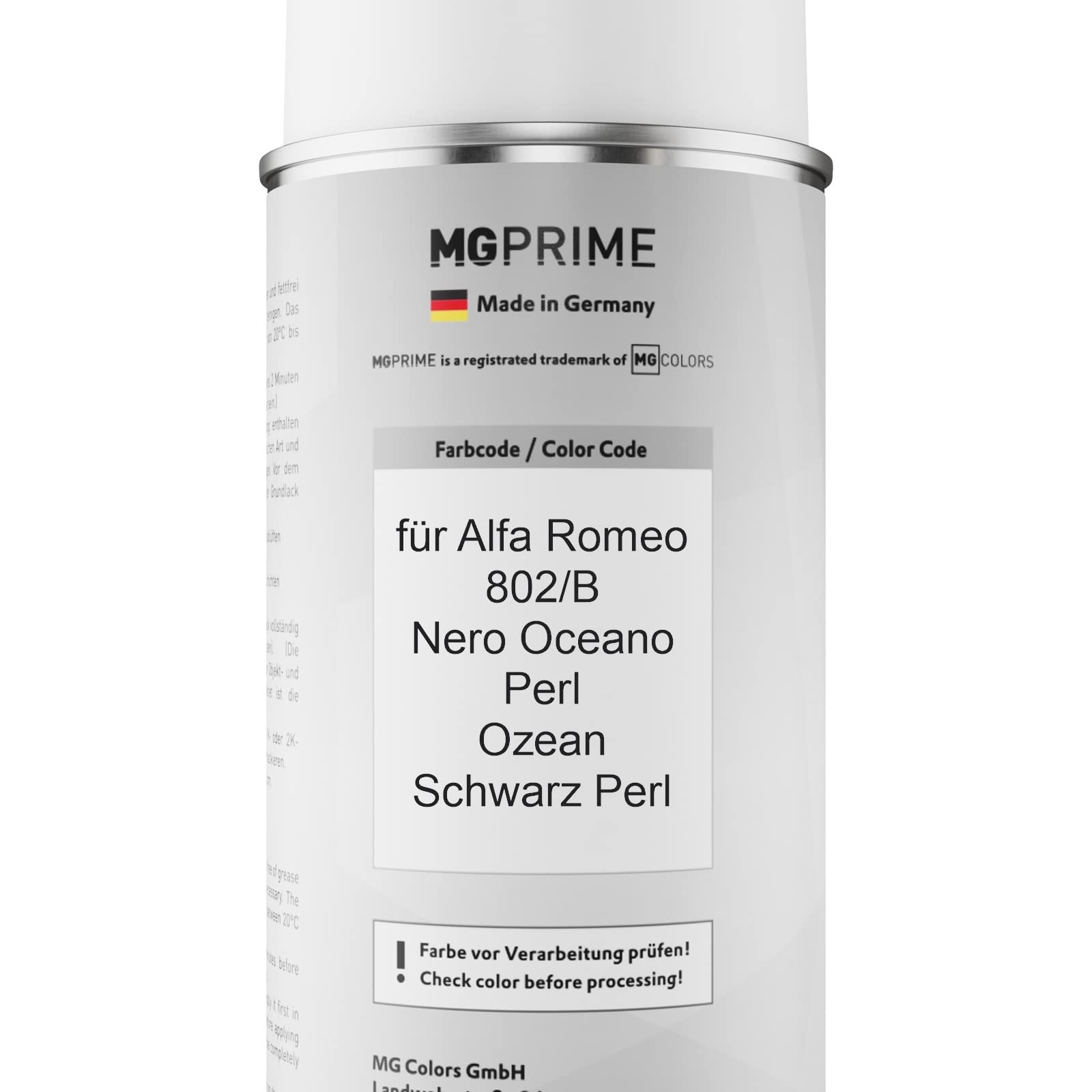 Vernice Auto Alfa Romeo 802/B Nero Oceano Perl - Kit Bomboletta Spray 400ml - Foto 12