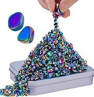 Coolden 500+ Stück Magnet Steine Set, Bunte Magnetsteine Stresskiller mit 2 Große Magnetic Steine für Stressabbau Kreativität ASMR ADHS, Fidget Magnets Spiel Geschenk für Erwachsene Jungen Mädchen