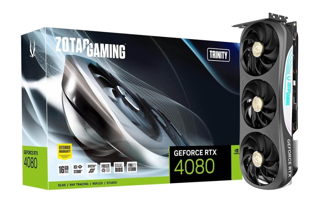 Zotac Gaming GeForce RTX 4080 16GB Trinity GDDR6X 16Gb 256bit PCIe 4.0 Graphics Card with IceStorm 2.0 Cooling, Spectra 2.0 RGB Lighting & 5 Years…