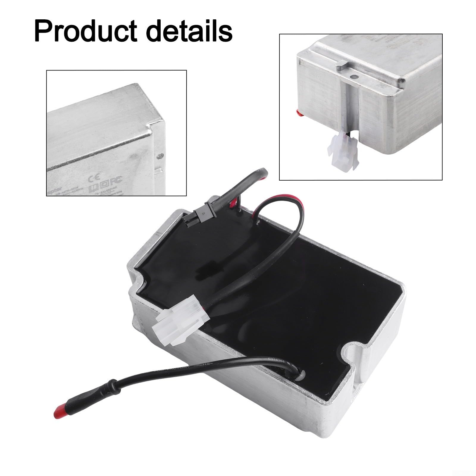 Chargeur intégré pour scooter électrique Ninebot Max G30 - Métal robuste, compact 13 x 8 x 5 cm, léger 680 g, remplacement facile, charge rapide