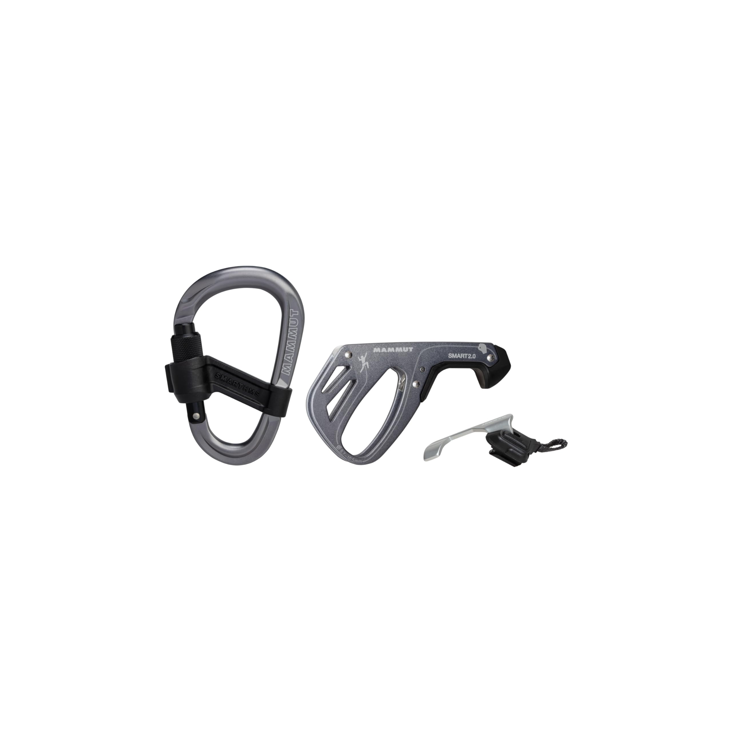 Mammut Smarter Belay Package | Belay Device & Carabiner Kit, Climbing Equipment | Grey, One Size