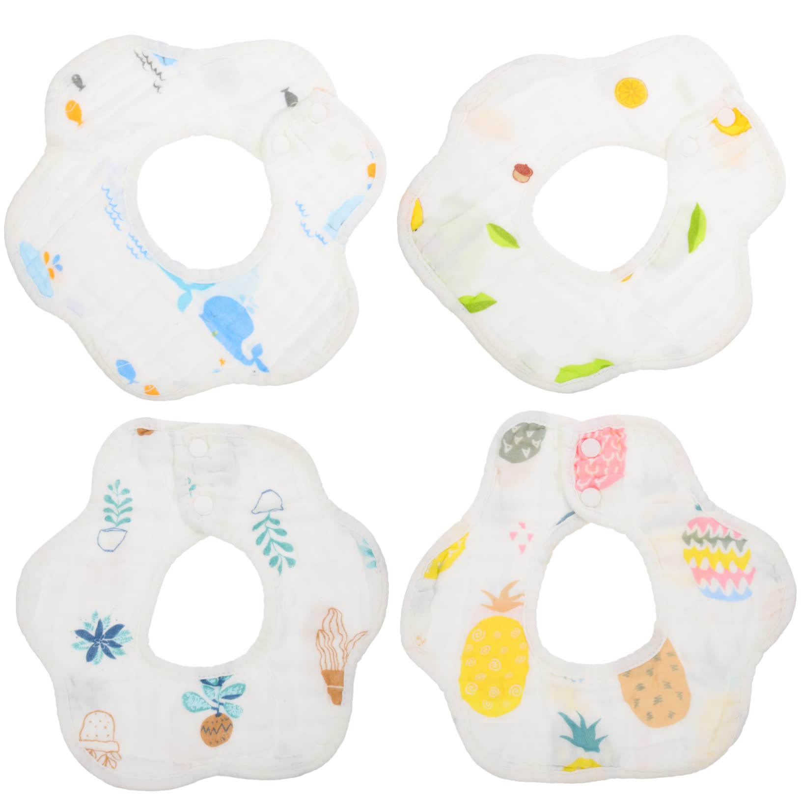 ifundom 12stücke Teiliges Baumwoll- Für Mädchen Verstellbare Atmungsaktive Und Saugfähige Babylätzchen Mit Niedlichen Tiermotiven Für Neugeborene Und Kleinkinder Hochwertige
