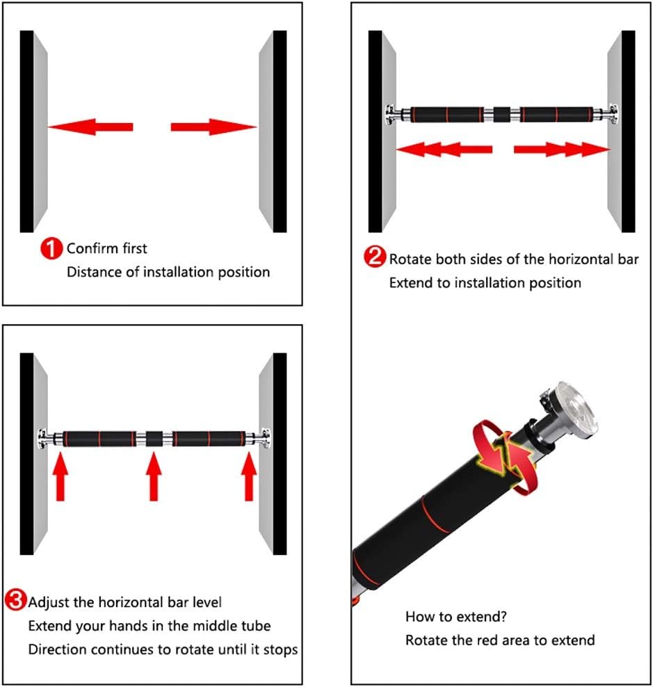 マルチ懸垂マシン 耐荷重150kg 特許庁実案取得 365日保証 ST115 STEADY 屋内用懸垂器具 家庭用多機能パンチフリー壁フィットネススポーツ器具 105-140cm (70)