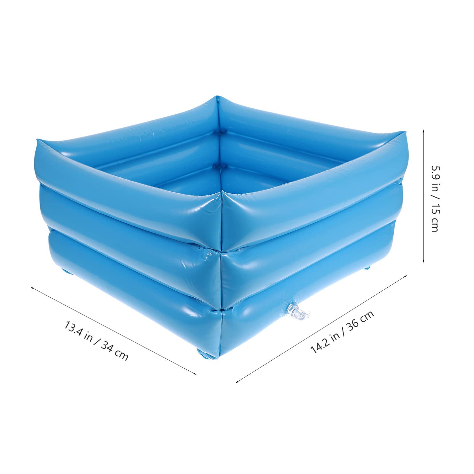 Ipetboom Portable Inflatable Wash Basin, Cleaning Inflatable Container Foot Bath Basin Clean Shampoo Pvc Sink for Patient Family Travel, Random Color.