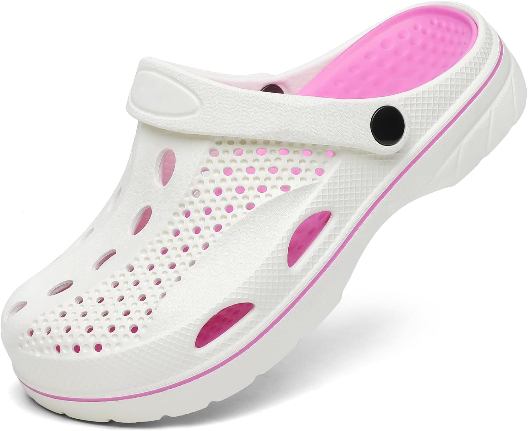 SOSOWHLTE Men's and Women's Arch Support Clogs Garden Shoes Slip-on Outdoor Beach Slippers with Removable Cushion Insole