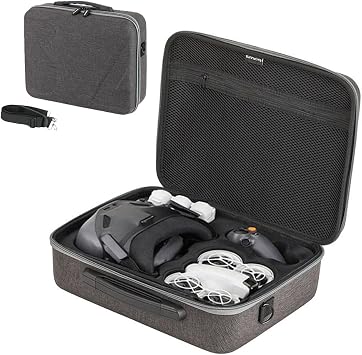 Somatosensory Flying DJI NEO Goggles N3 Carrying Case Portable Storage Shoulder Bag for DJI Neo Drone Accessories Protective Box for DJI Goggles N3 RC Motion 3 Controller Battery Charger Hub Gray