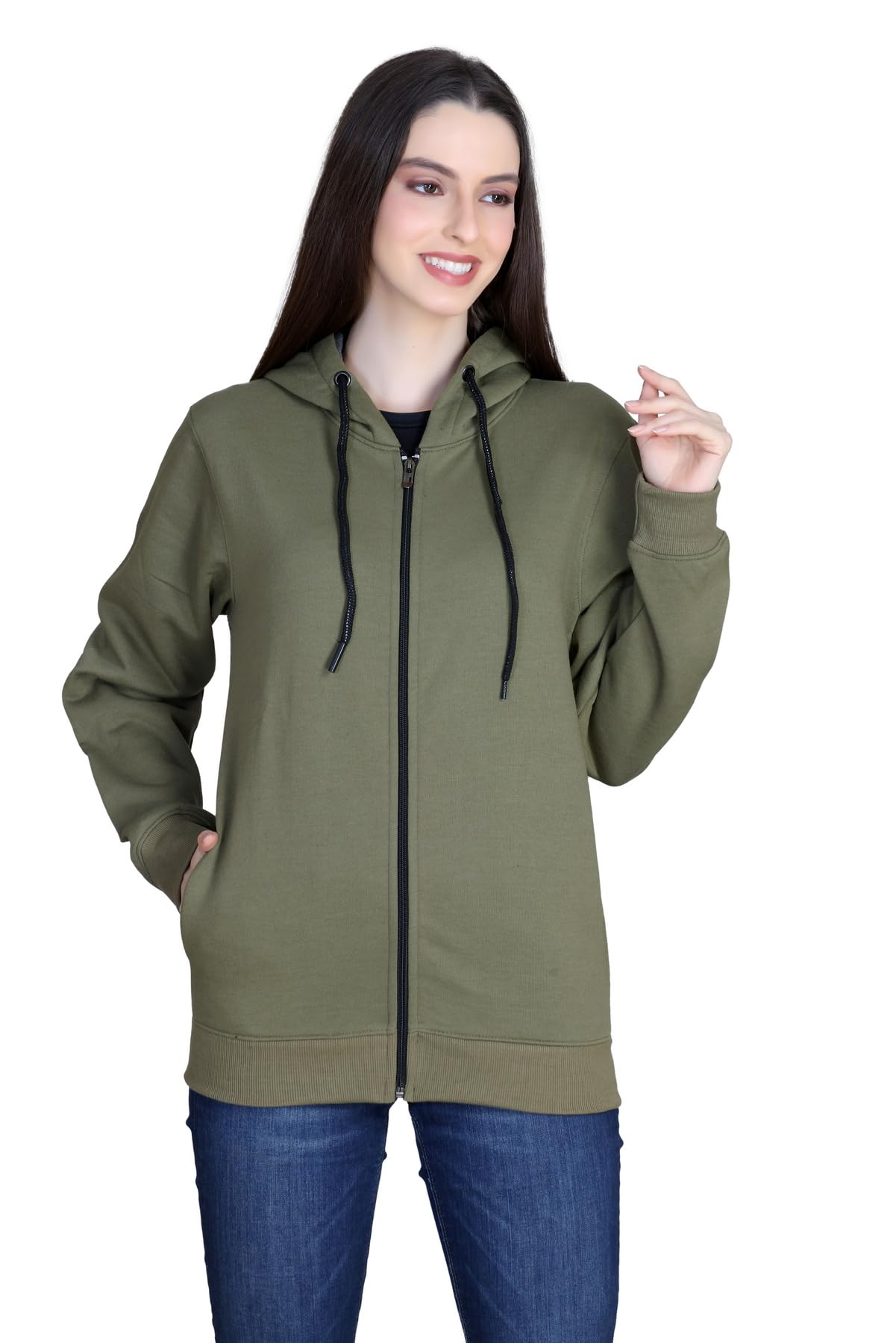 Women's Blended Fleece Hoodie for Light Winters-image-37