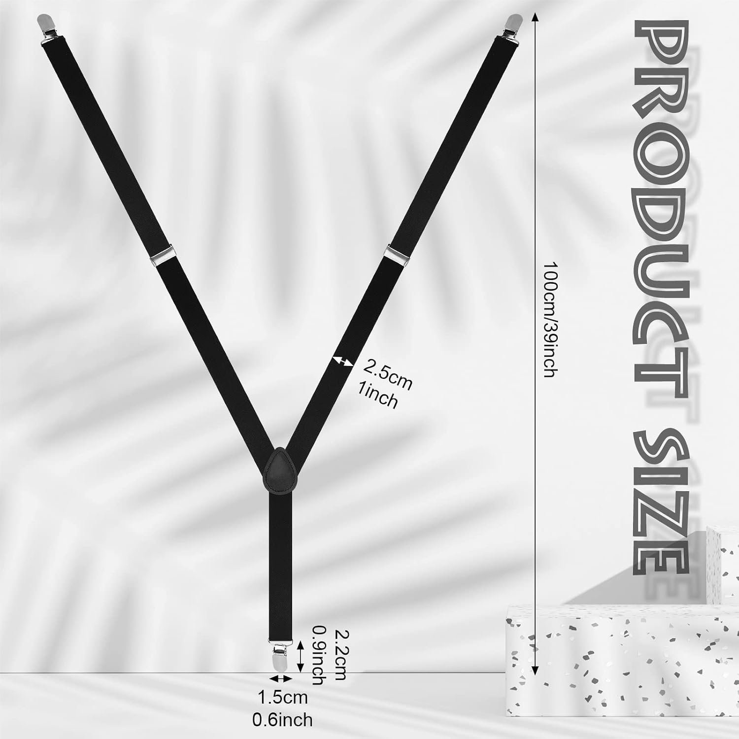 Seematn 24 Pack Black Suspenders for Men Women, Adjustable Elastic Y Back Braces with Heavy Duty Clips, Ideal for Work, Weddings, Events, Staff Uniforms & Group Costumes