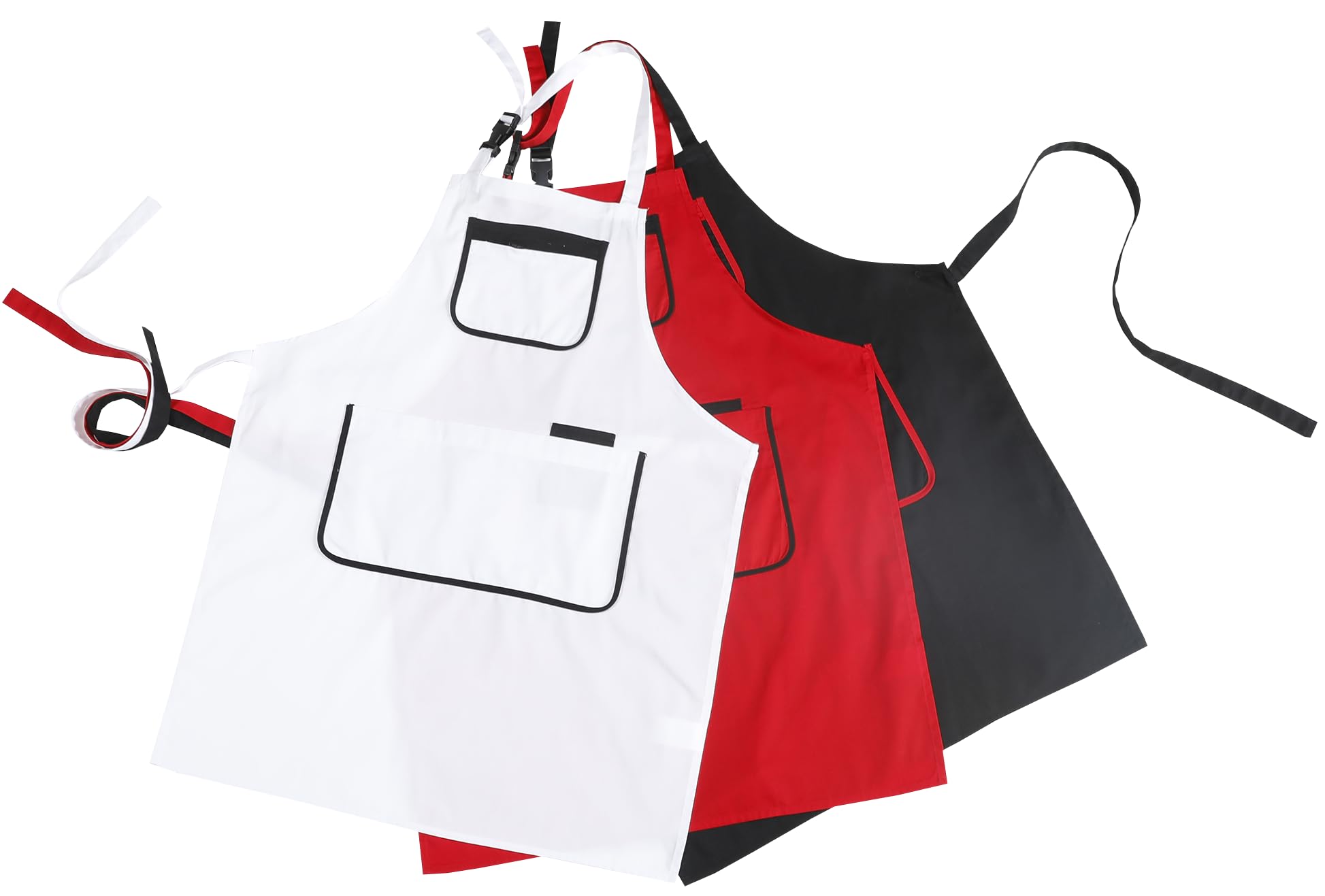 Victory KAIXUAN – DELANTAL CON PETO AUTOMÁTICO UNISEX - UNIFORME DE SERVICIO DOMÉSTICO Y LIMPIEZA SANIDAD MÉDICO HOSTELERÍA - SERIE XGN007 PACK* 10 PCS