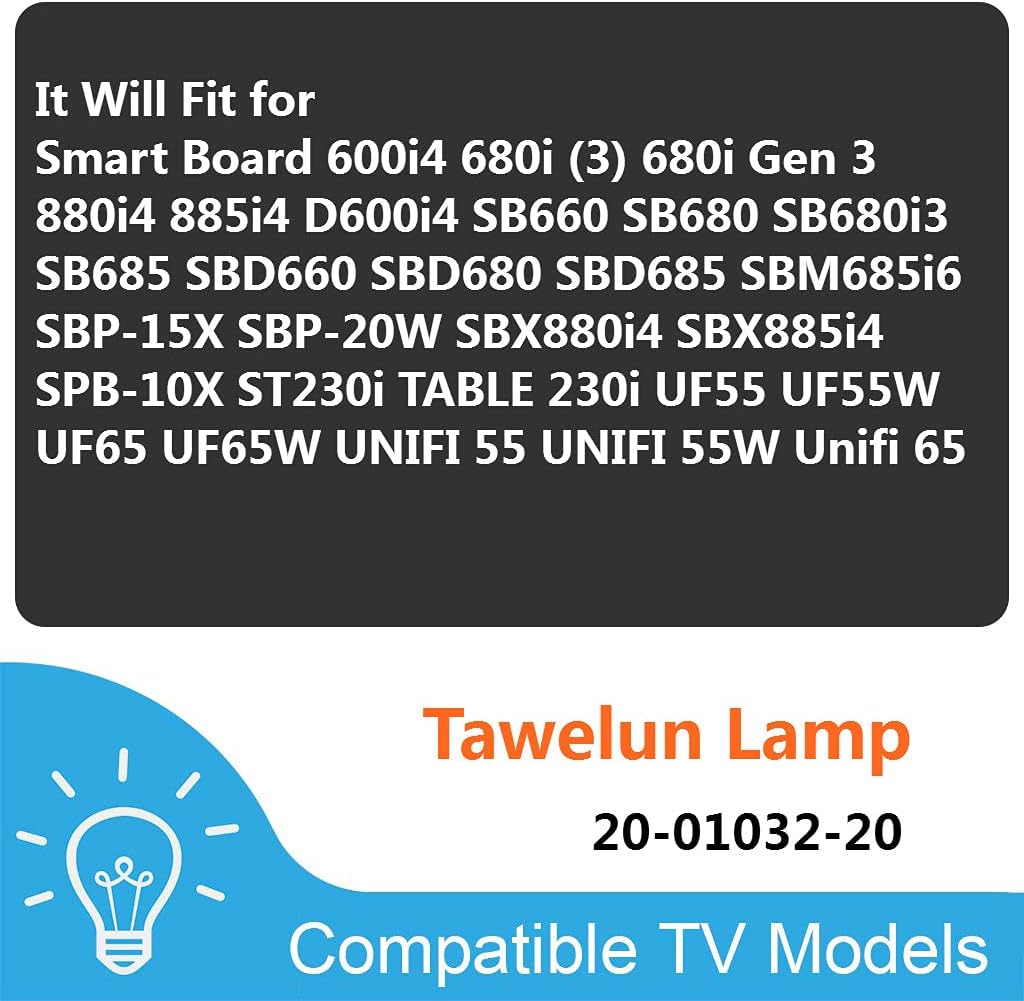 20-01032-20 Replacement Projector Lamp with Housing for Smart Board Uf55w Unifi 55 Uf65 Uf55 Projector Bulb 20-01032-20