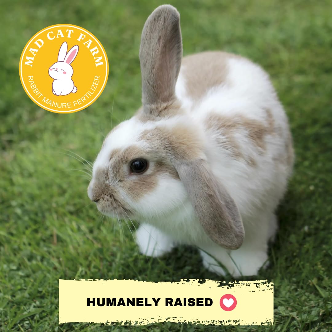 Rabbit Manure Fertilizer Pellets - All Natural Soil Amendment for Vegetable Gardens, Worm Composting, Indoor and Outdoor Potted Plants (5 Pounds)