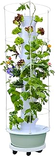 Hydroponic Growing System Kit, Vertical Hydroponic Tower with Trellis, I...