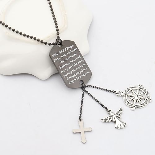 Miniatura 4 de BNQL Regalos de oración para camioneros, camión, ángel de la guarda para coche, camión, conductor, regalo para camión, coche, espejo retrovisor