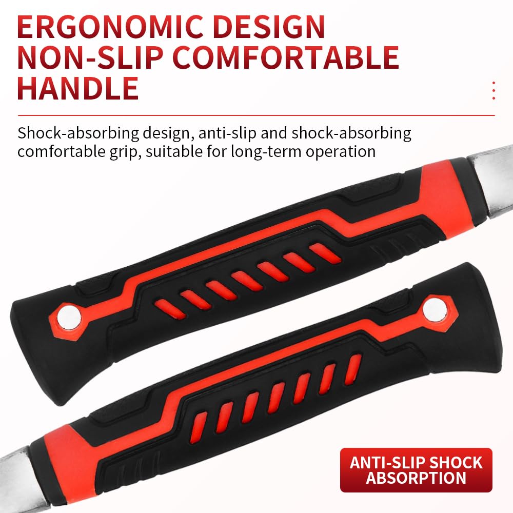 Welding Hammer-765,4 g Stripper, struttura in acciaio forgiato, manico ammortizzante | Martello per saldatura, punta roccia, martello per mattoni