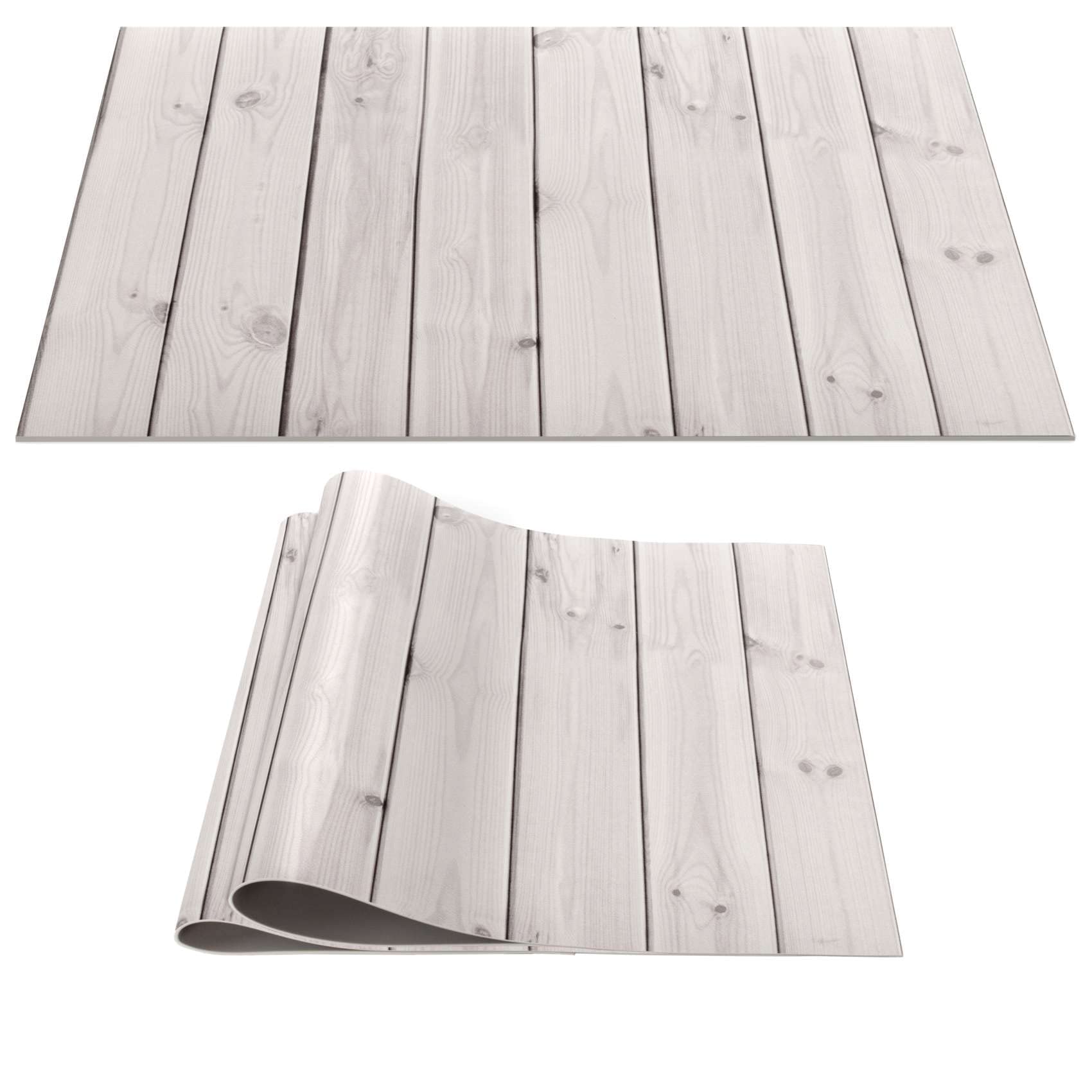 Manteles individuales lavables de PVC, antideslizantes, resistentes al calor, decoración para interior y exterior, 30 x 45 cm, madera, gris, juego de 2 unidades