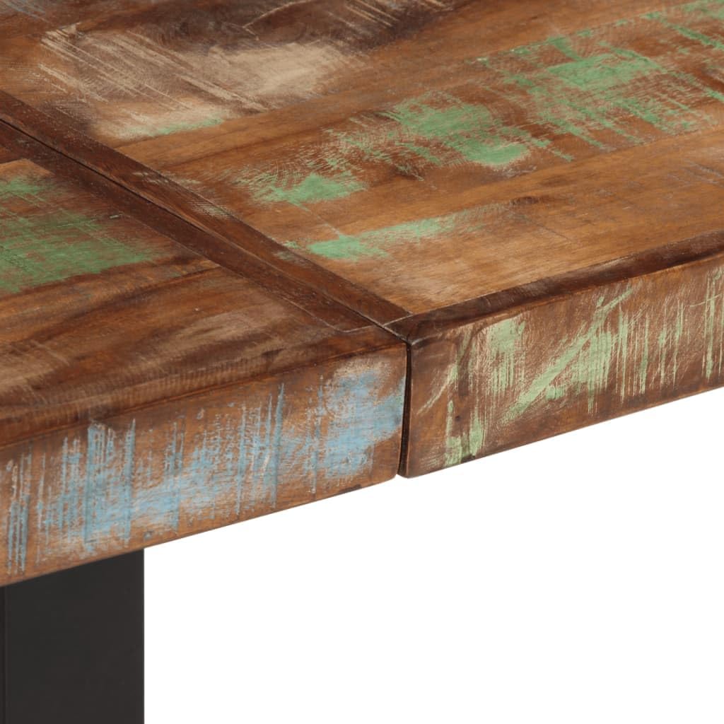 vidaXL Bench Brown and Black Solid Reclaimed Wood