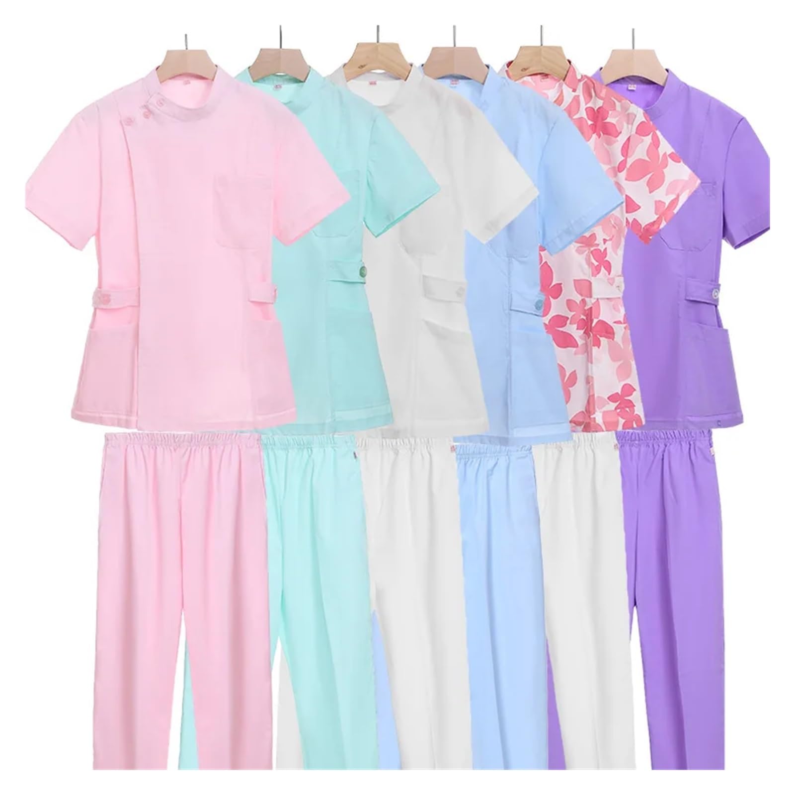 Uniforme de Enfermera y médico, Ropa Mujer, Traje enfermería Dos Piezas, Bata Hospital for salón Belleza