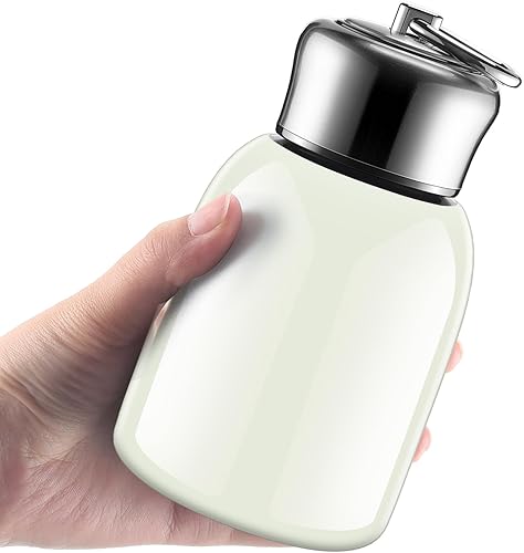Miniatura 18 de Mifoci 1 Pieza Botellas de Agua Mini de 10oz Botellas de Acero Inoxidable delgadas Aisladas Térmicas para Bebidas Calientes y Frías, Botella Térmica