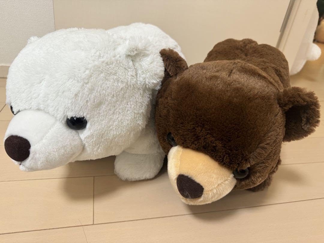 Amazon.co.jp: AMUFAN どっちりくまちゃん ぬいぐるみBIG アイス＆えぞ