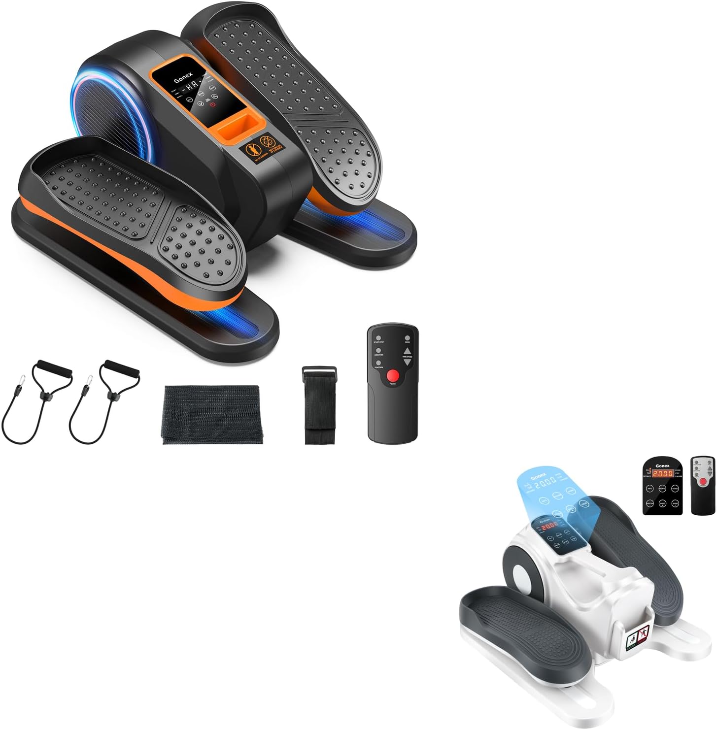 Gonex Under Desk Elliptical Exercise Machine for Seniors, Electric Ellipse Leg Exerciser with Remote 10 Resistance Levels 3 in 1, 2 in 1