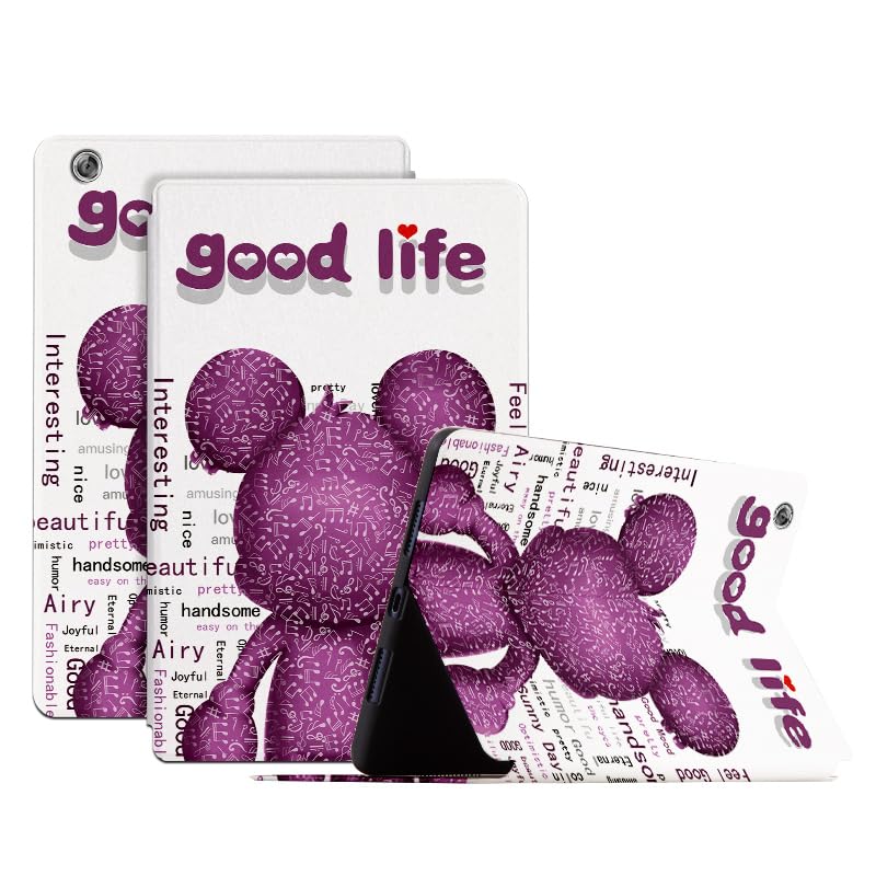 SNCLET Cover para Huawei MediaPad M3 Lite 8 Funda,PU Cuero Folding Folio Protectora Carcasa con Auto Wake/Sleep Función de Stand Tablet Funda para Huawei MediaPad M3 Lite 8.0' CPN-AL00,Muñeca Morada