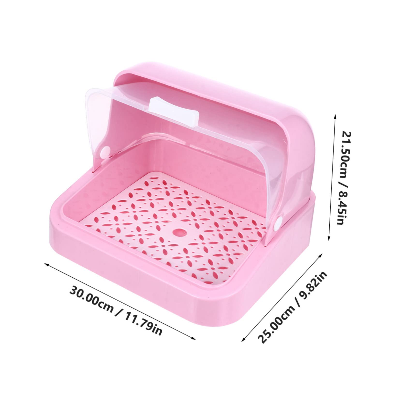 ABOOFAN Aufbewahrungsbox für Babyflaschen, Rosa, Pp, mit Abtropfschale