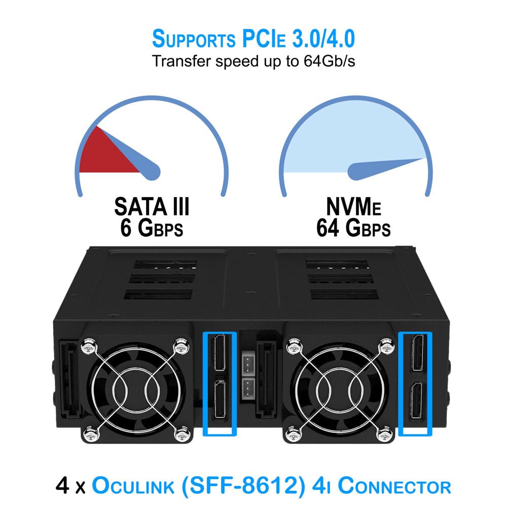 Amazon.com: Kingwin U.2/U.3 NVMe Mobile Rack Cage with