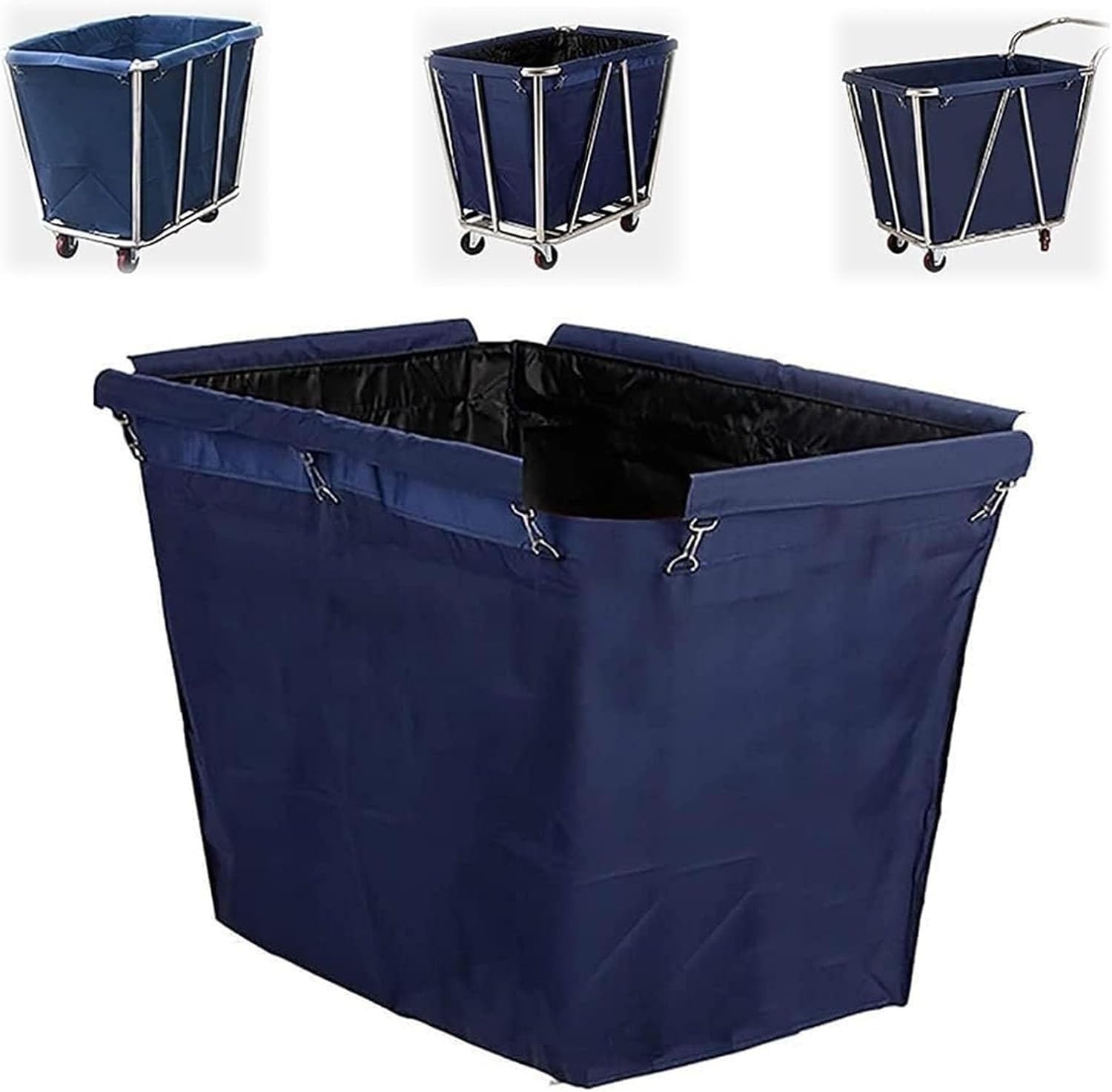 Borsa di ricambio per carrello della biancheria, impermeabile, rimovibile, in tessuto Oxford, per cesto portabiancheria