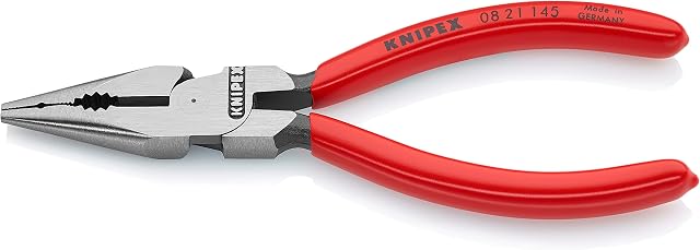 Knipex Needle-Nose Combination Pliers black atramentized, plastic coated 145 mm 08 21 145