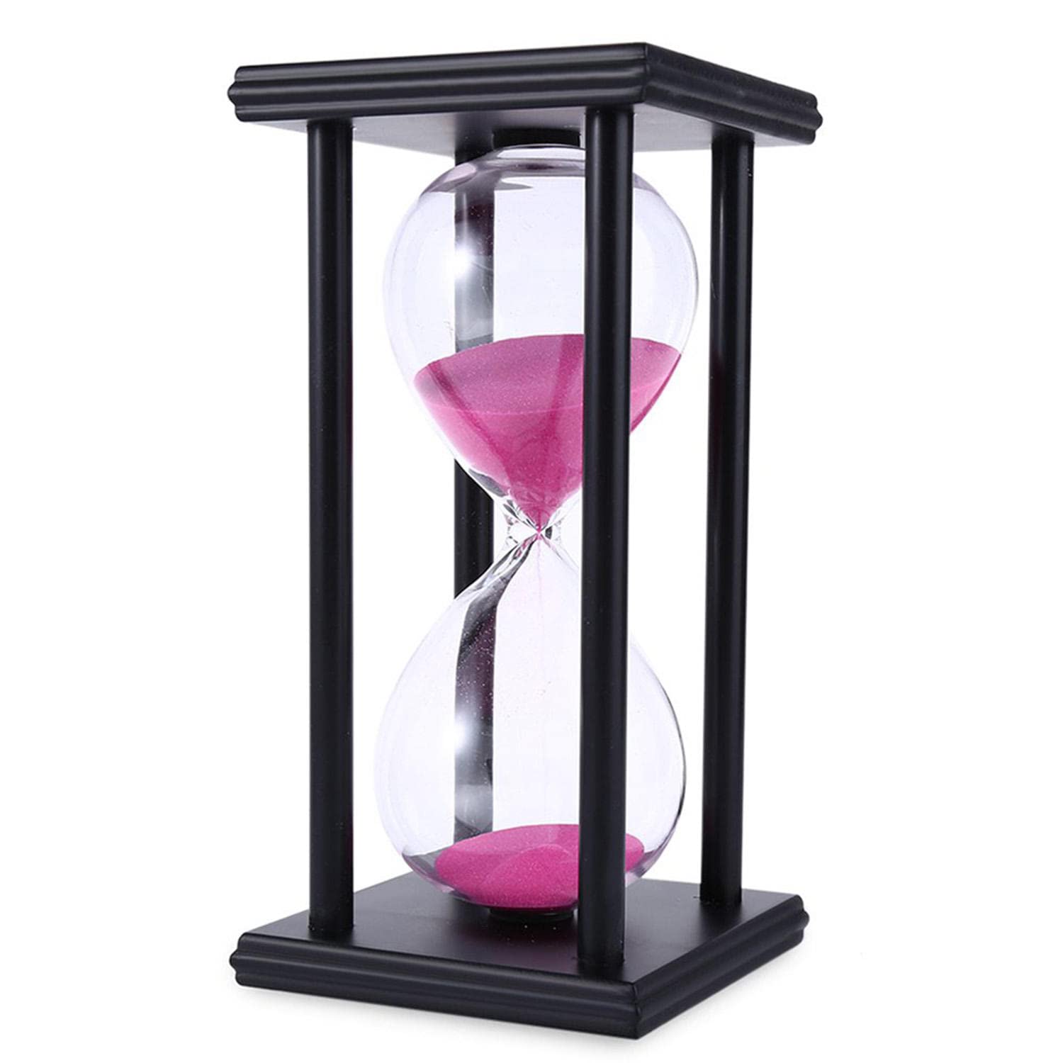 Temporizador de arena de 60 minutos de reloj de arena de la cocina de la escuela de madera moderno reloj de arena reloj de arena temporizador de té decoración del hogar regalo