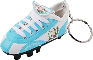 SandT Collection Soccer Shoe Keychains Sneaker with Cleats Country Souvenir Keyrings