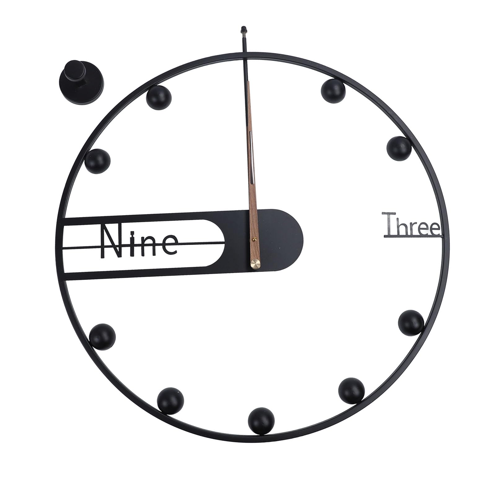 Horloge murale silencieuse Pilipane grand cadran rétro moderne pour salon sans bruit