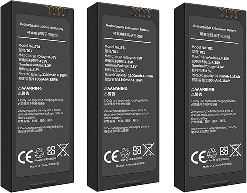 Miniatura 1 de Tello - Batería compatible con DJI Tello Drone 3 baterías batería de 1100 mAh 38 V batería DJI Tello Accesorios reemplazan la batería