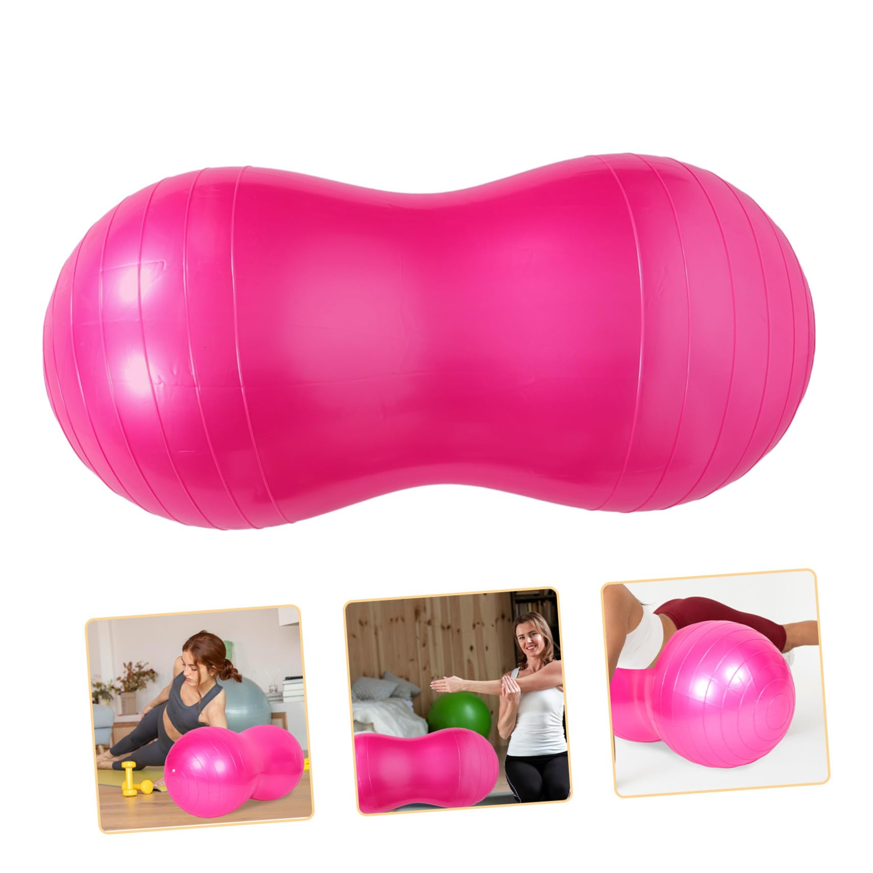 Healifty Pelota de Ejercicio con Forma de Maní de PVC para Embarazo y Yoga, con Bomba Incluida, Estabilidad y Función de Masaje para Gimnasio en Casa