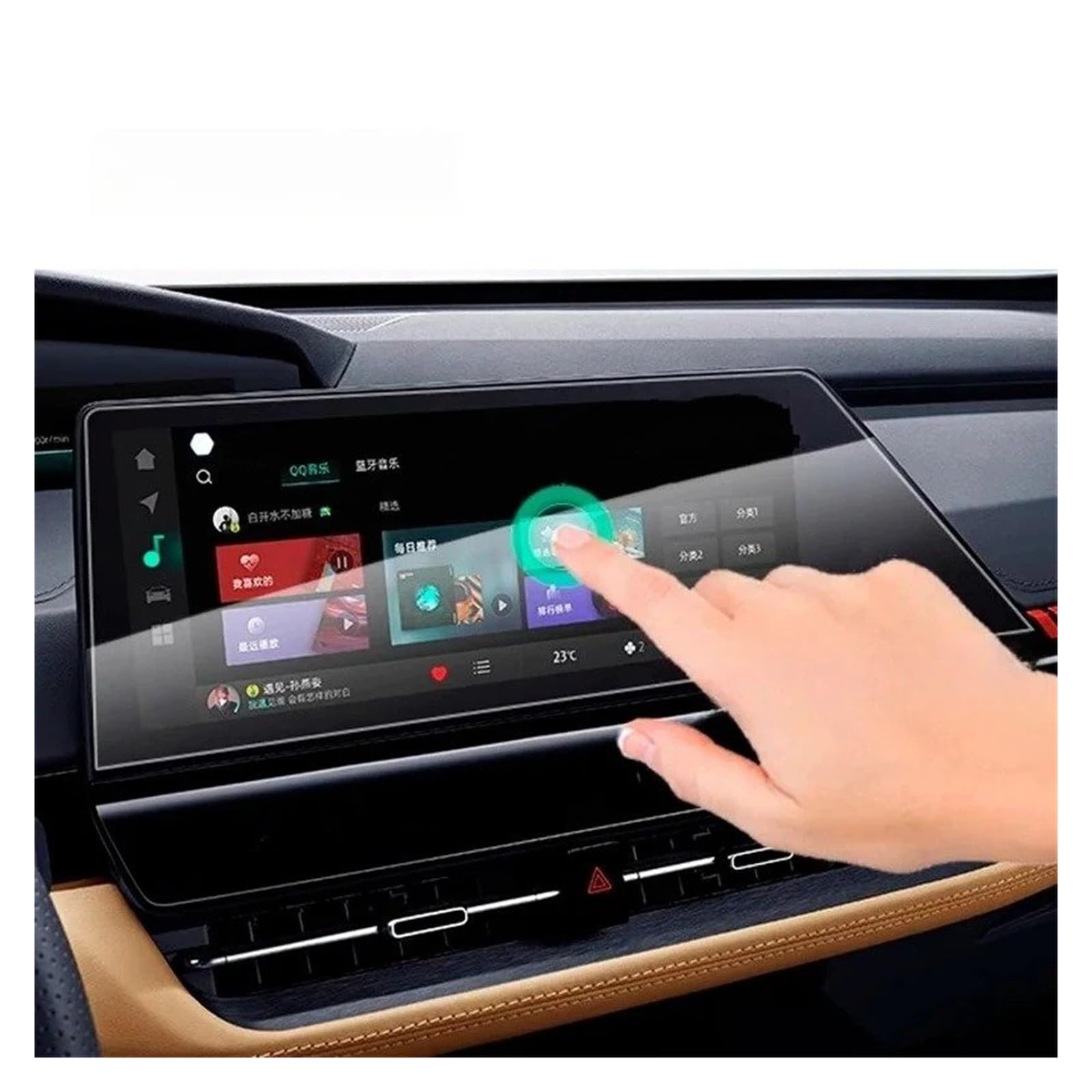Film Protecteur d'écran en Verre trempé pour système de Navigation GPS de Voiture Changan UNI-K 2023 2024 2025 2026 (4 pièces BL)