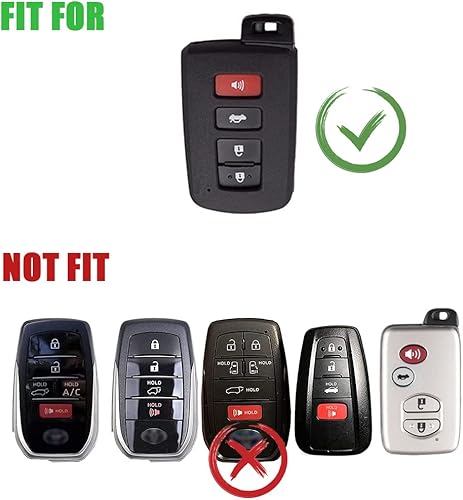 Miniatura 2 de Funda de llavero inteligente de metal de aleación de zinc para Toyota Tacoma Sequoia Tundra 4Runner Highlander RAV4 Camry Corolla Avalon