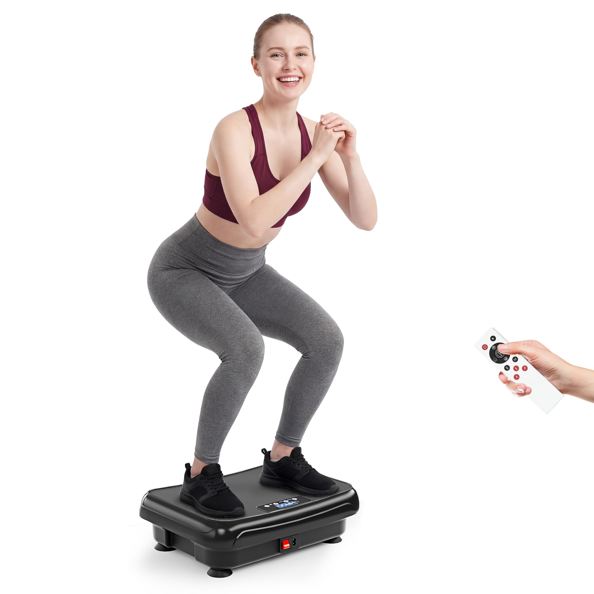 TISSCARE Vibration Plate Exercise Machine Mini Vibrating Plates for Lymphatic Drainage and Weight Loss 400Lbs Capacity Full Body