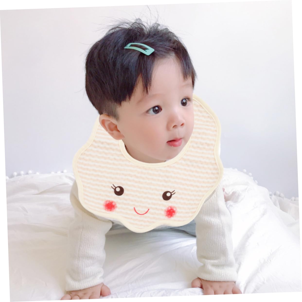 ibasenice 15piezas Baberos Impermeables Para Bebés De Algodón Diseño De Dibujos Animados Ajustables y Fáciles De Usar Perfectos Para Mantener Tu Niño Niña Limpio y Seco Mezclados