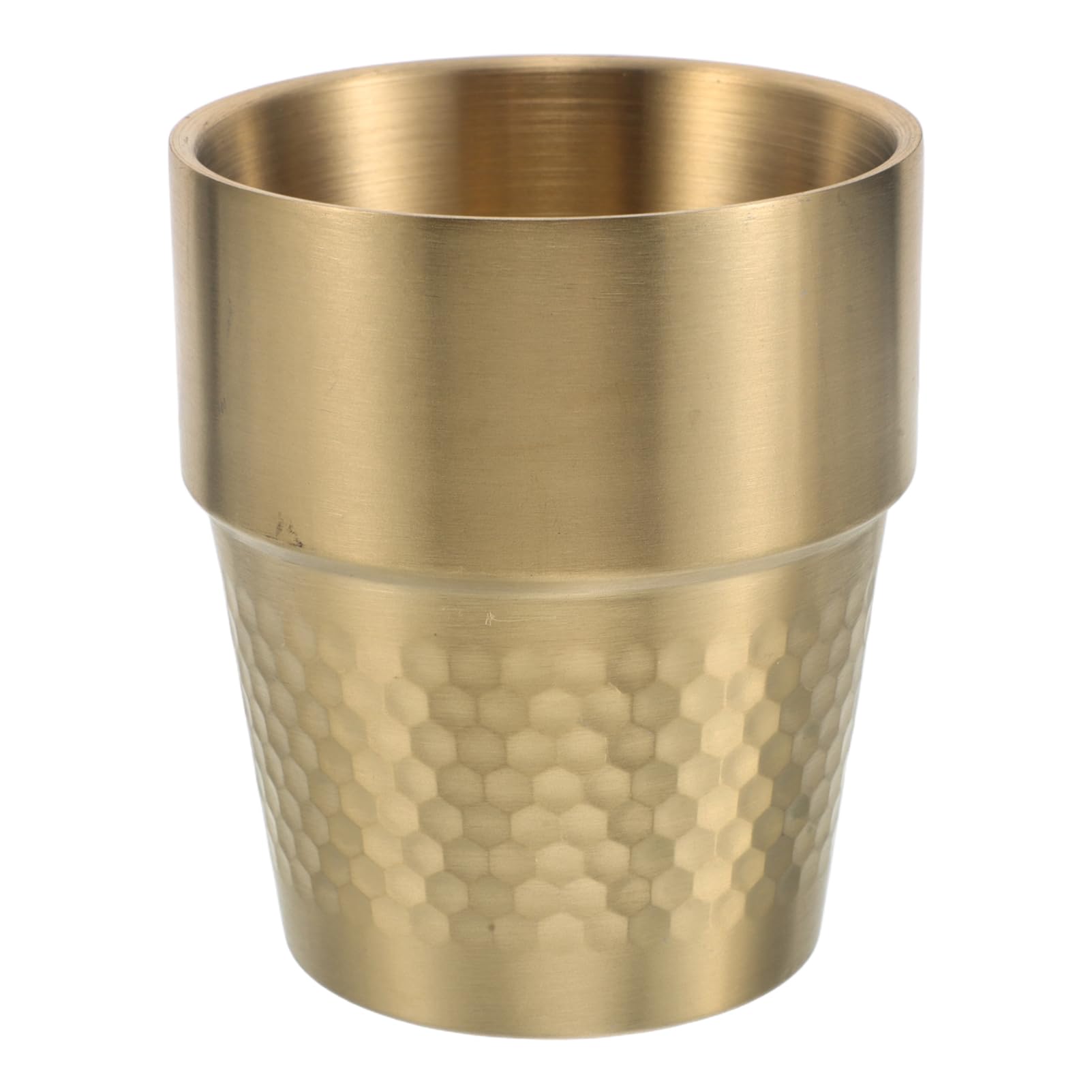 COLLBATH Commercial Stainless Steel Juice Cup Shatterproof Design Textured Drinkware for Home Bar and Travel Reusable Camp Beverages