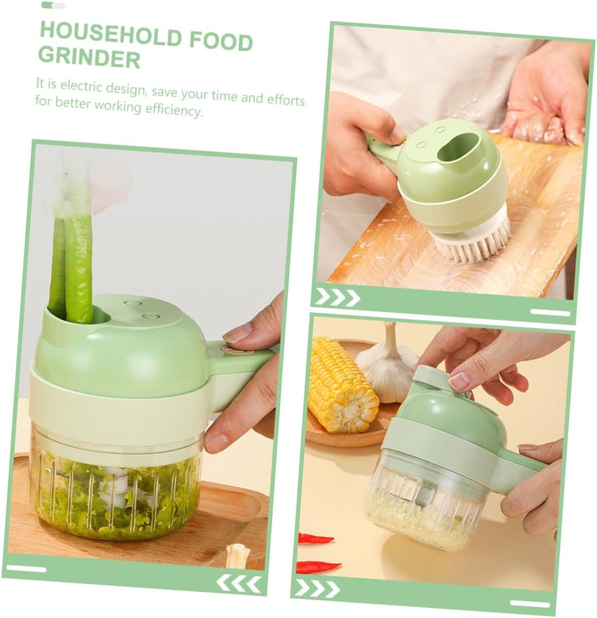 Electric Garlic Mincer Versatile Meat Vegetable Chopper Portable Garlic Crusher for Cooking Baking