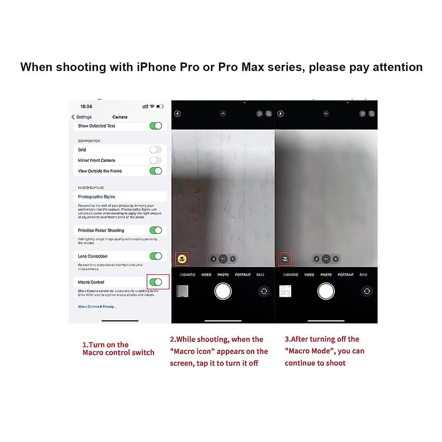 Obiettivo macro professionale 4K UHD per smartphone, ingrandimento 10x, clip universale compatibile con iPhone, Android, Pixel, Galaxy, OnePlus e altri