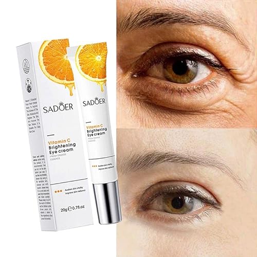 Rapid Reduction Eye Cream Vitamin C Brightening Eye Cream for Wrinkles Eye Bags Dark Circles and Puffiness, Anti Aging Eye Serum for Men Women