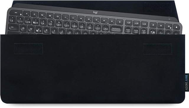 Adore June Keeb Protection Sleeve compatible with Logitech MX Keys / Logitech MX Keys Mac, Custom Made Case for Logitech MX Keys for Mac / Logitech MX Keys - Black