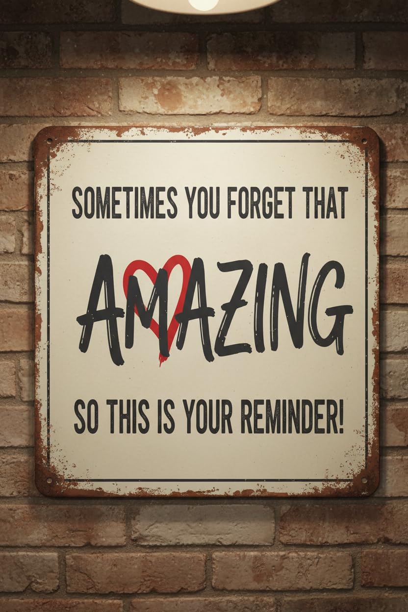 You Are Amazing Motivational Wood Plaque Desk Sign, 8x12 Inch