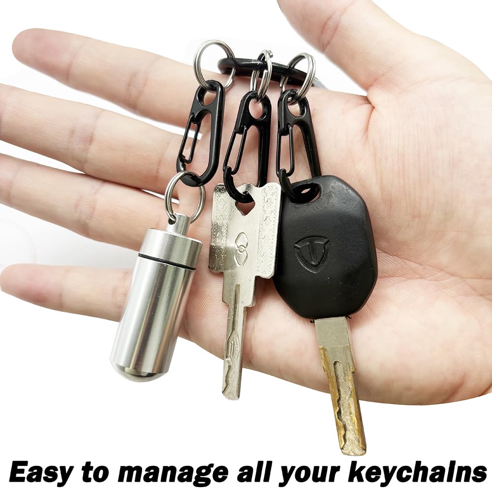 Amazon.com: Mini SF Alloy Carabiner Clip, EFFIET Tiny Spring Snap