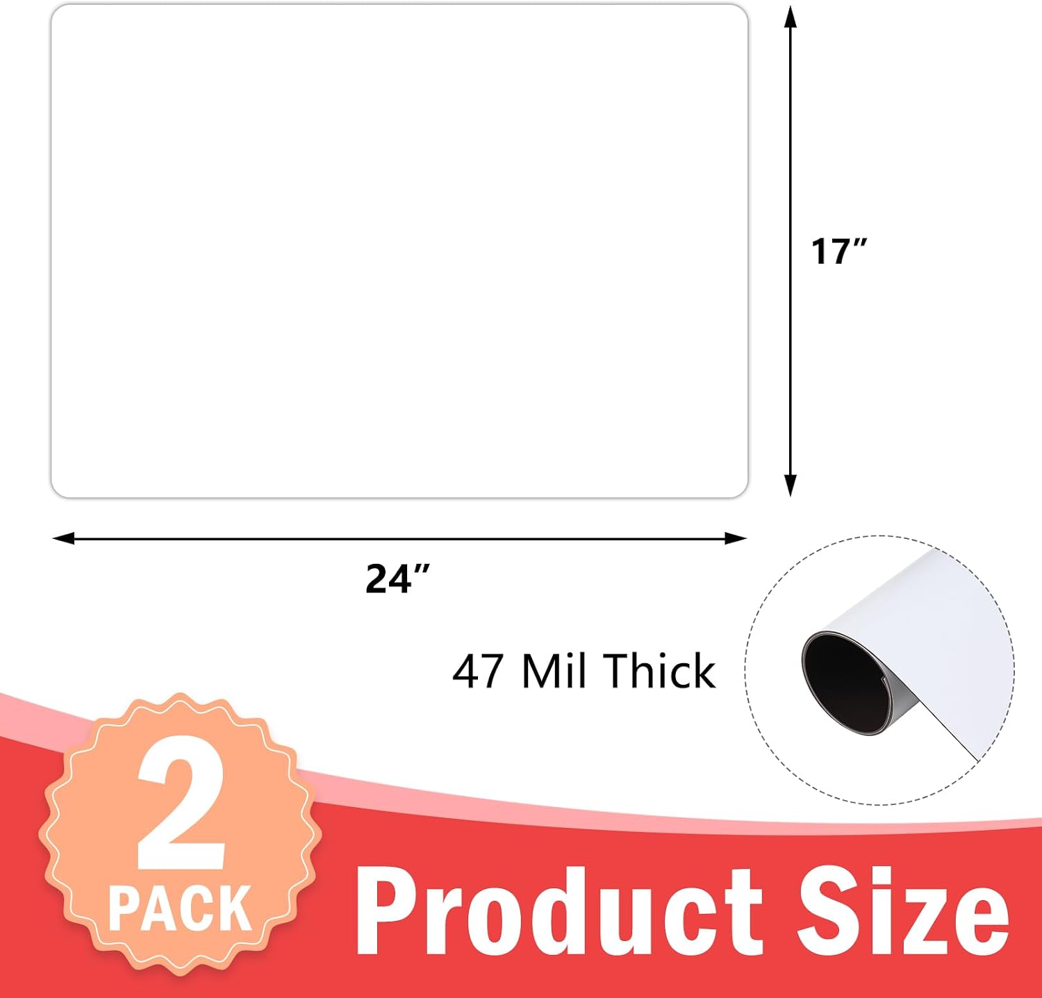 2 Pack Blank Car Magnets, 24" x 17" Car Door Magnets Signs