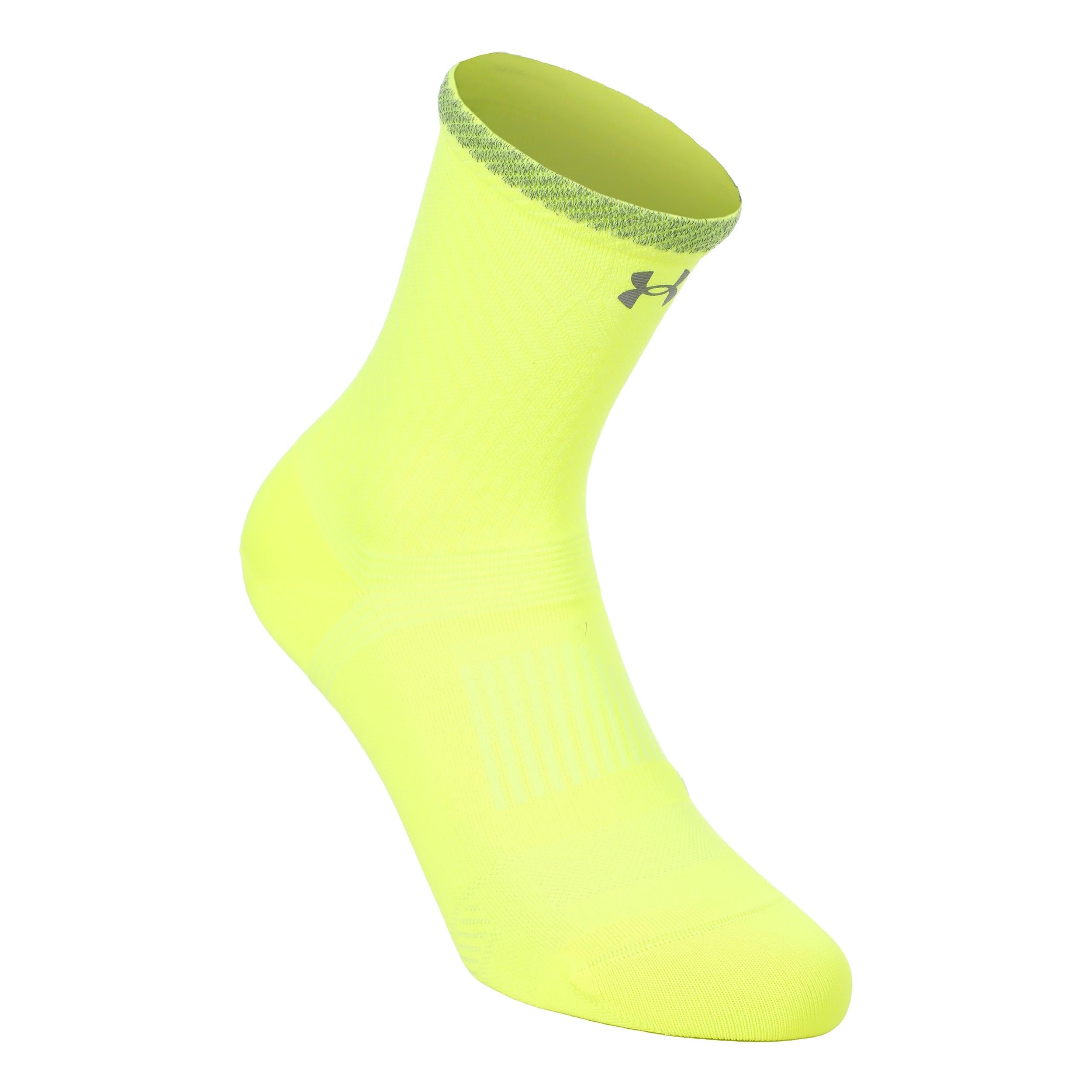 Calcetines running Under Armour Velociti Lite transpirables y visibles en amarillo 3