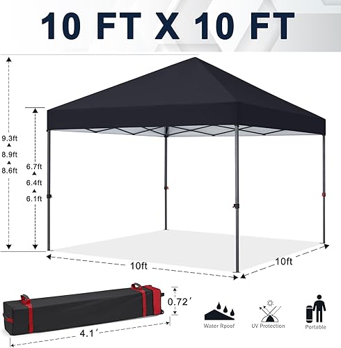 Miniatura 5 de COOSHADE - Tienda de campaña plegable con patas rectas, refugio de protección solar instantánea, genial cabaña portátil