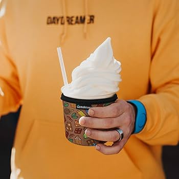 Amazon.com: 4 Pack Ice Cream Print Size Ice Cream Sleeves Neoprene