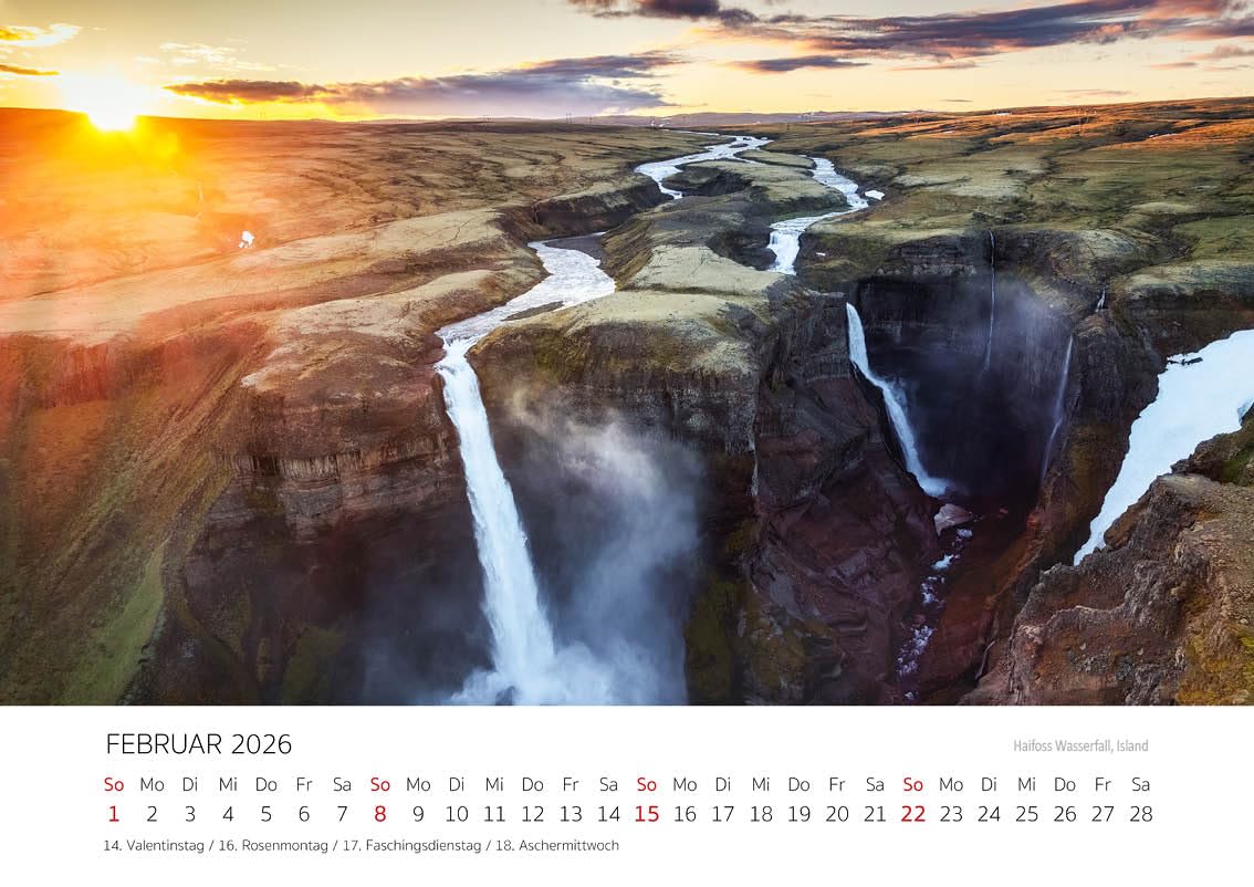 Image secondaire de Calendrier mural 2026 Edition Seidel - Aurores boréales et paysages naturels